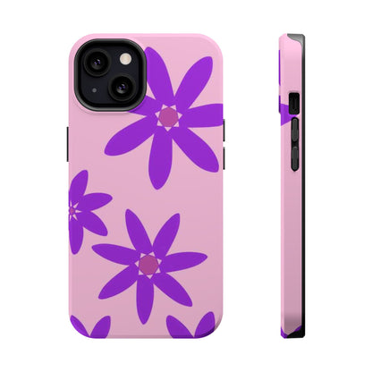 Magnetic Phone Case (Violet Flowers)
