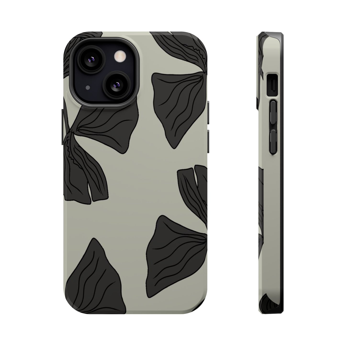 Magnetic Phone Case (Black Petals)