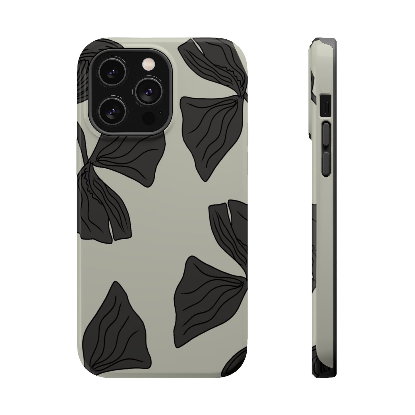 Magnetic Phone Case (Black Petals)