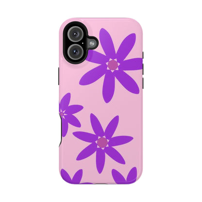 Magnetic Phone Case (Violet Flowers)