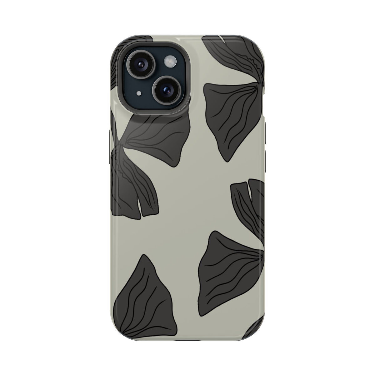 Magnetic Phone Case (Black Petals)