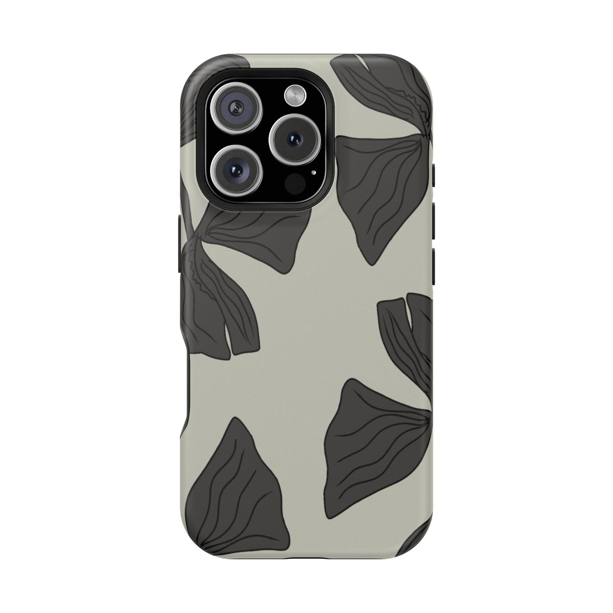Magnetic Phone Case (Black Petals)
