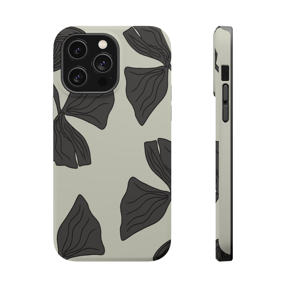 Magnetic Phone Case (Black Petals)