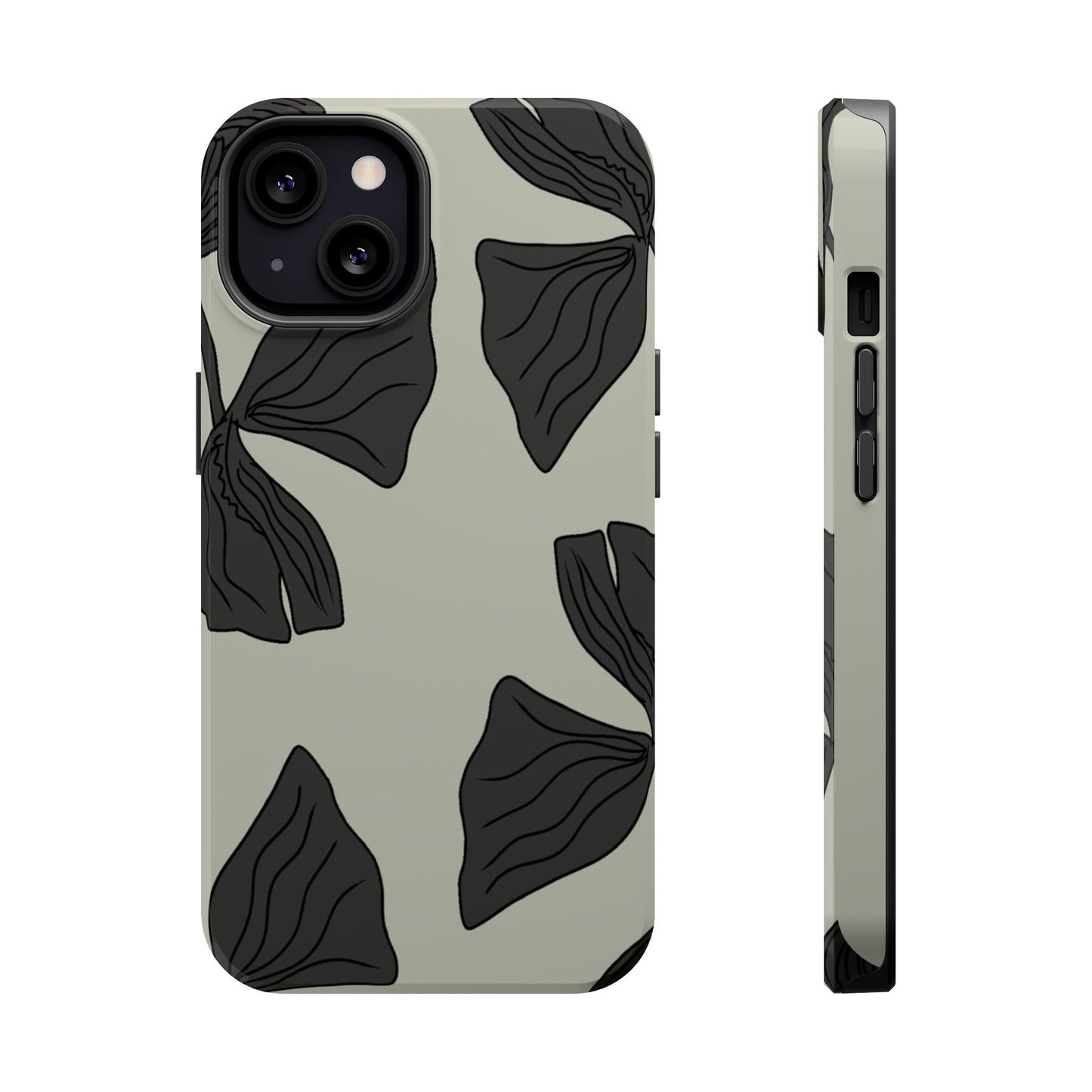 Magnetic Phone Case (Black Petals)