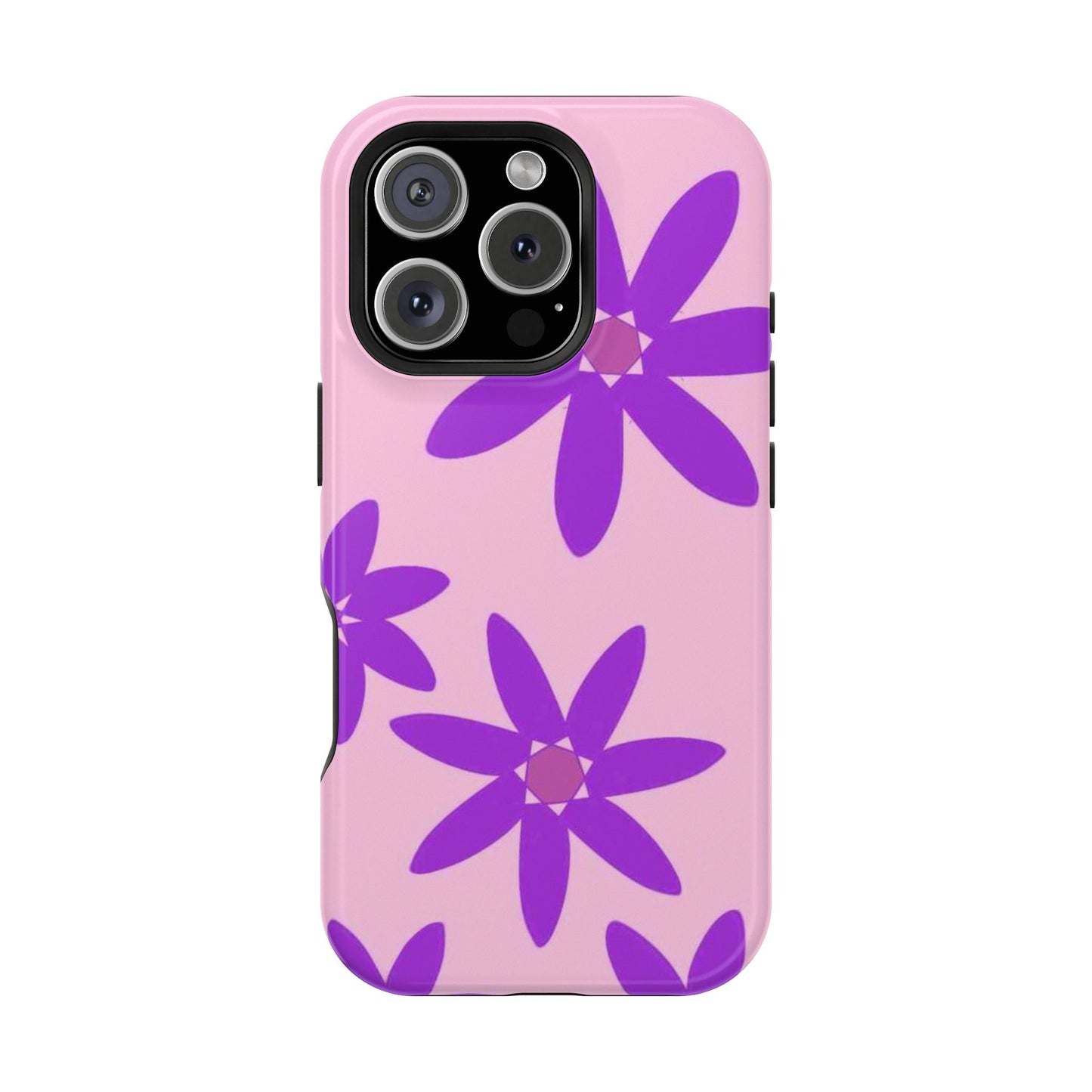 Magnetic Phone Case (Violet Flowers)