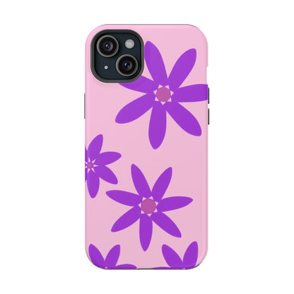 Magnetic Phone Case (Violet Flowers)