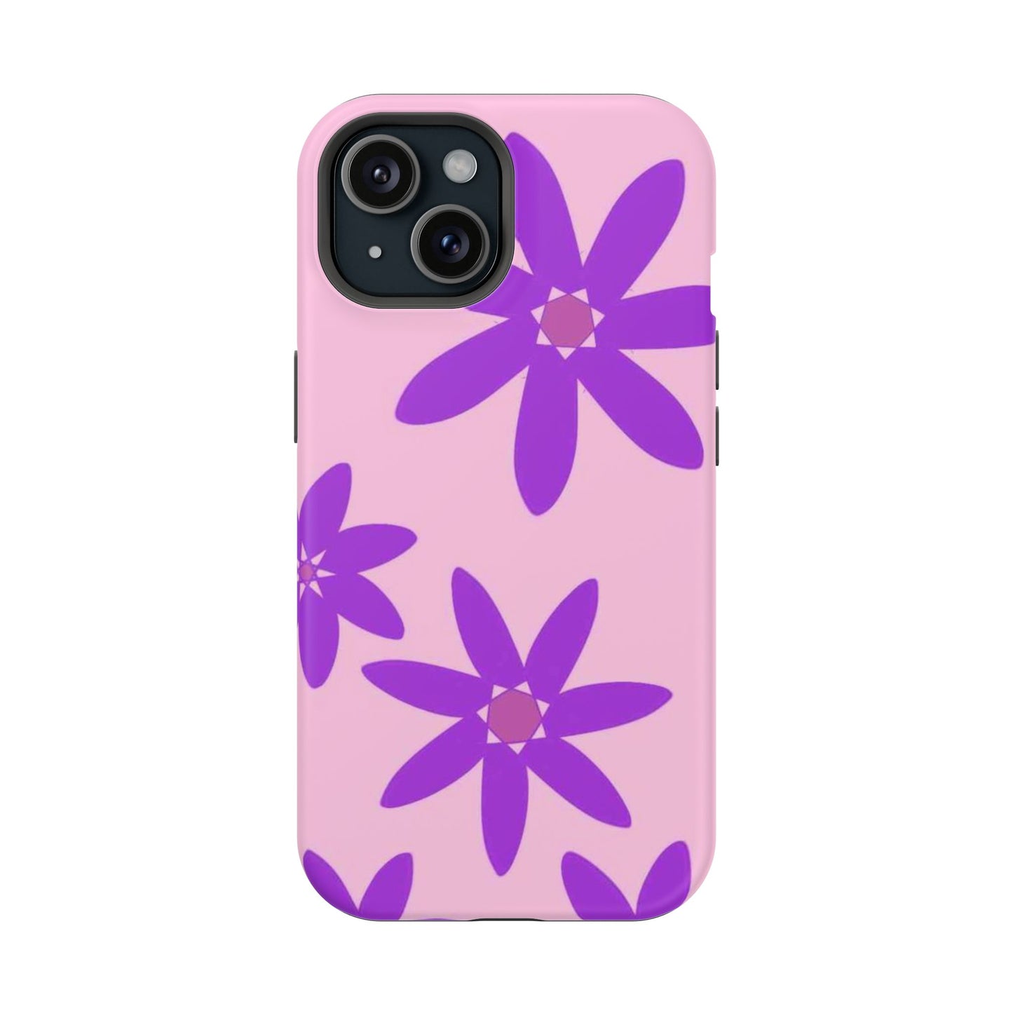 Magnetic Phone Case (Violet Flowers)