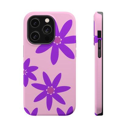Magnetic Phone Case (Violet Flowers)