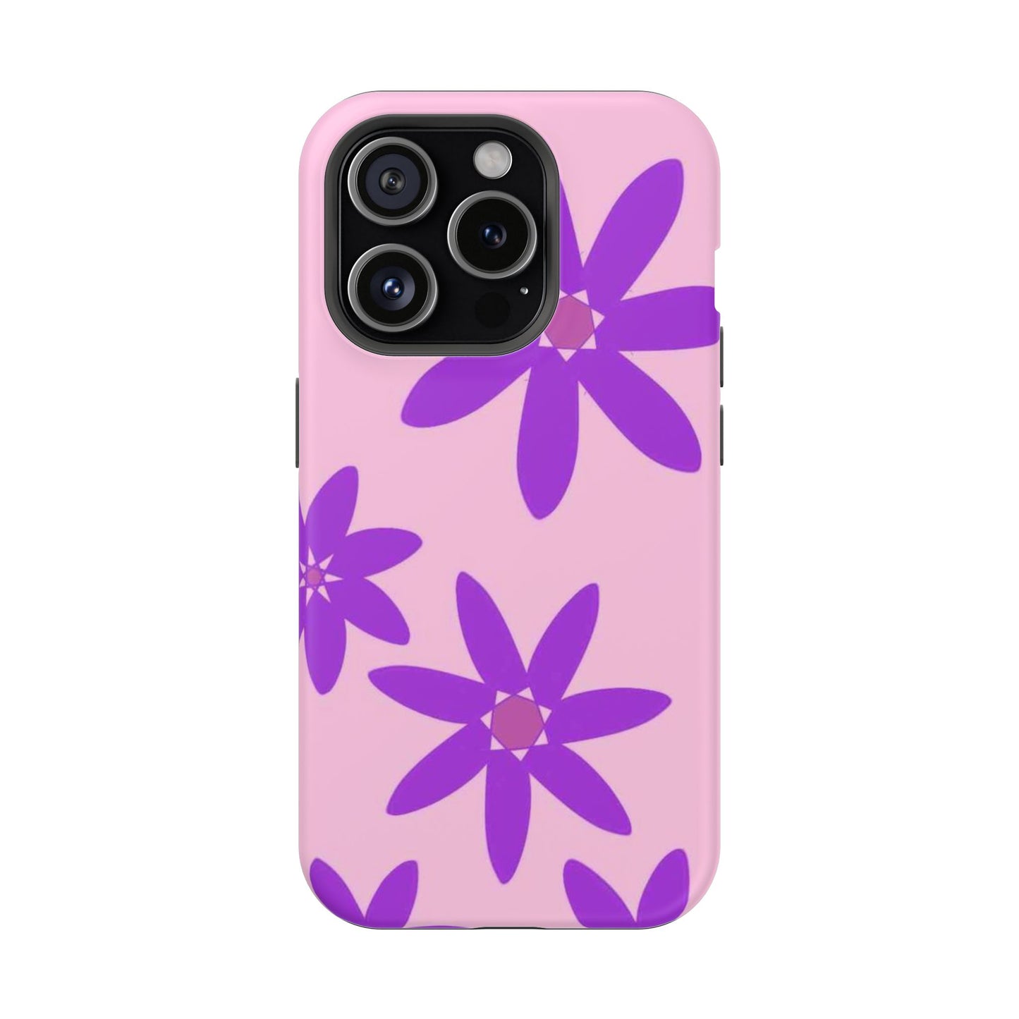 Magnetic Phone Case (Violet Flowers)