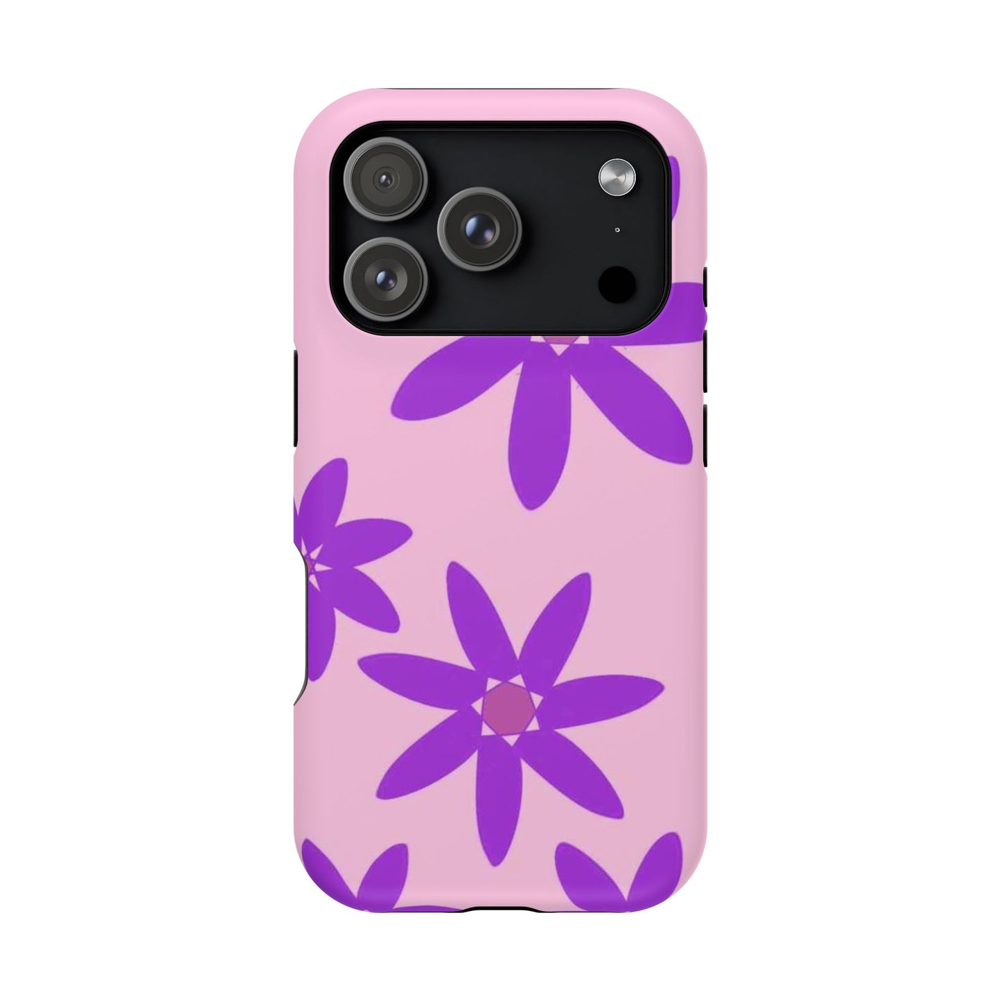 Magnetic Phone Case (Violet Flowers)