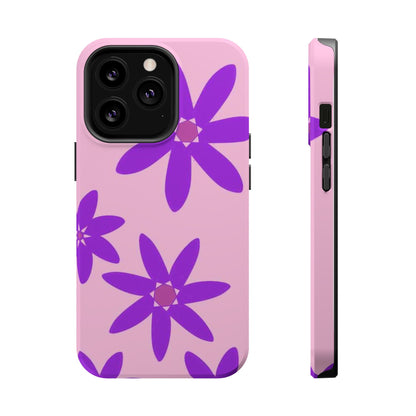 Magnetic Phone Case (Violet Flowers)