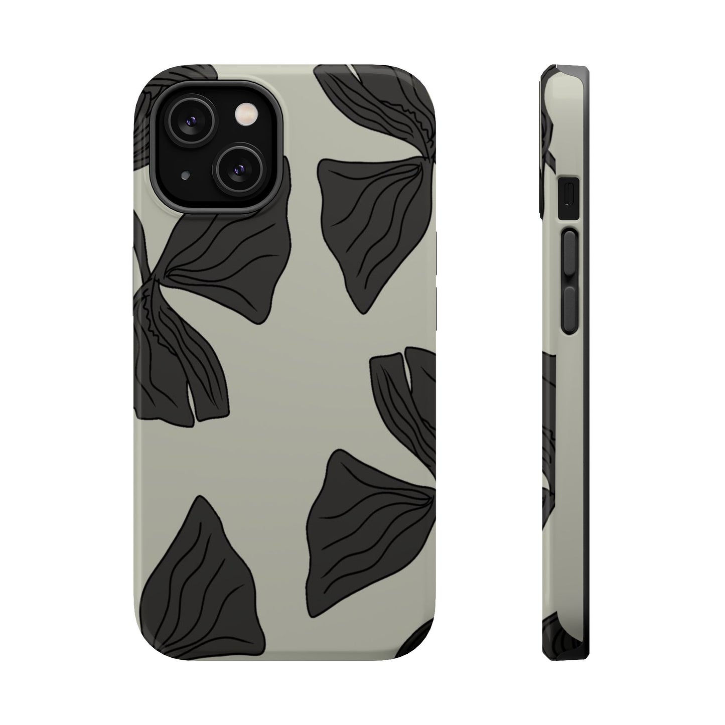 Magnetic Phone Case (Black Petals)