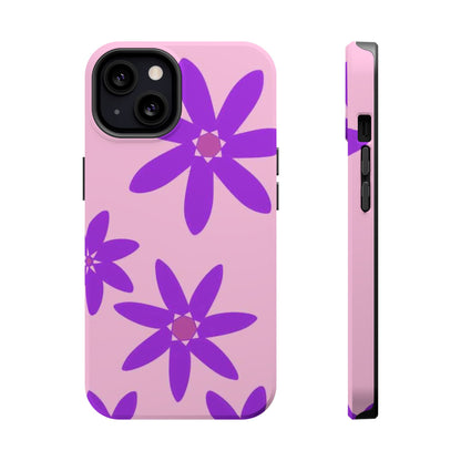 Magnetic Phone Case (Violet Flowers)