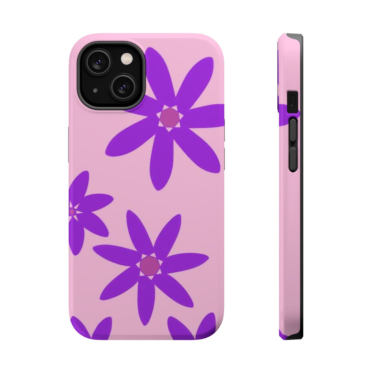 Magnetic Phone Case (Violet Flowers)