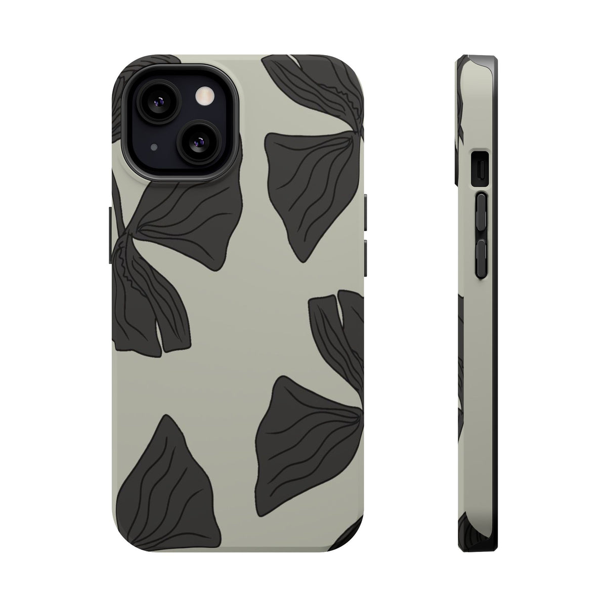 Magnetic Phone Case (Black Petals)
