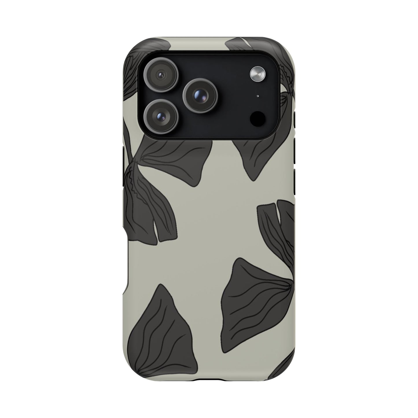 Magnetic Phone Case (Black Petals)