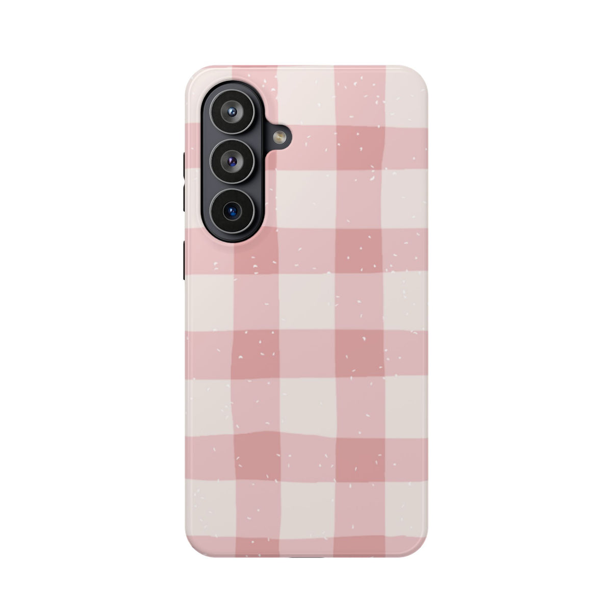 Magnetic Phone Case (Pink Checkered)