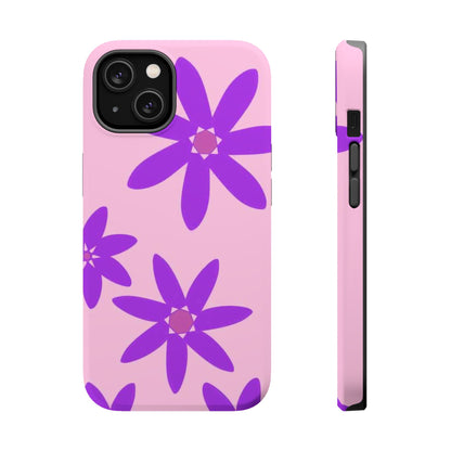 Magnetic Phone Case (Violet Flowers)
