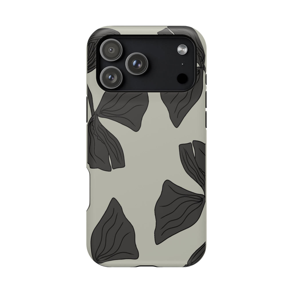 Magnetic Phone Case (Black Petals)