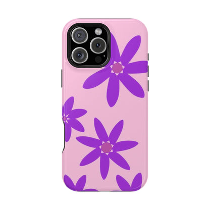 Magnetic Phone Case (Violet Flowers)