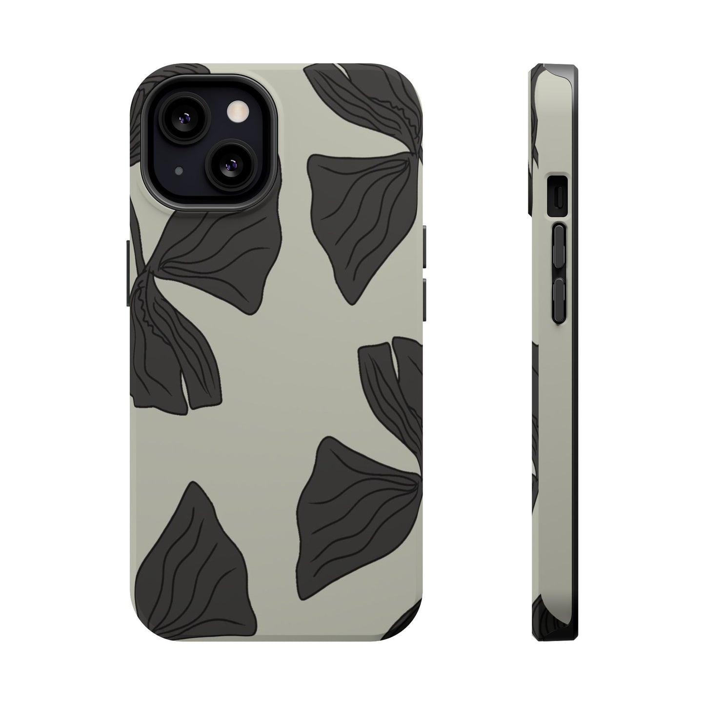 Magnetic Phone Case (Black Petals)