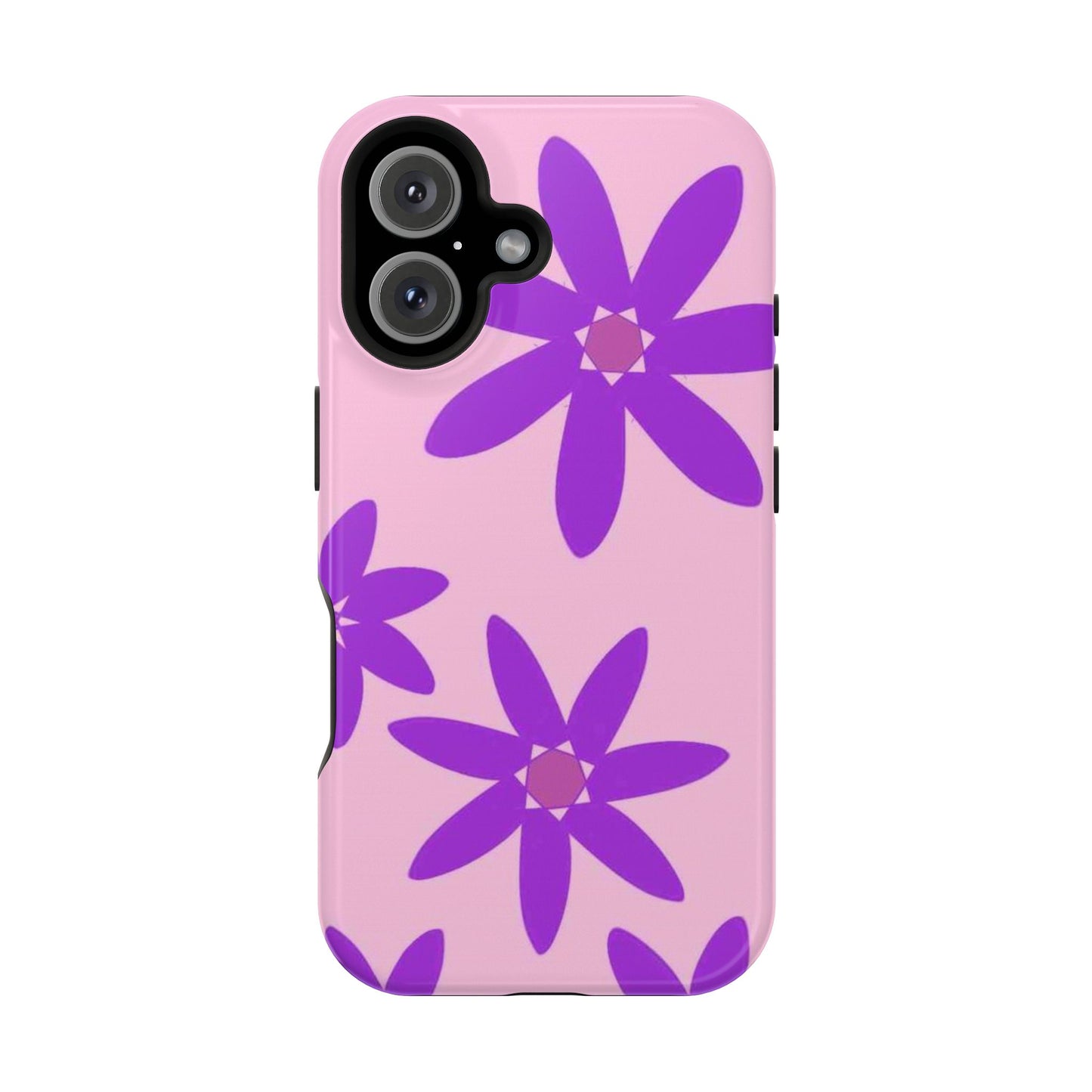 Magnetic Phone Case (Violet Flowers)