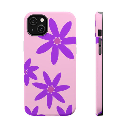 Magnetic Phone Case (Violet Flowers)