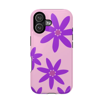 Magnetic Phone Case (Violet Flowers)