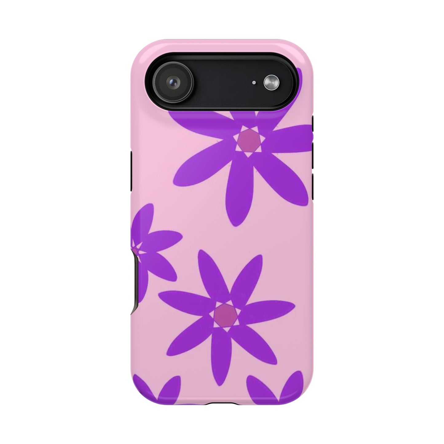 Magnetic Phone Case (Violet Flowers)