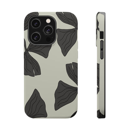 Magnetic Phone Case (Black Petals)