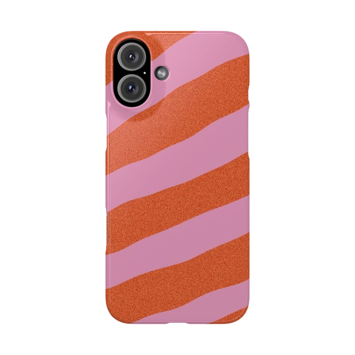 Custom Case (Orange and Pink Lines)