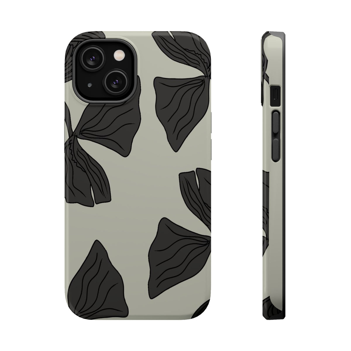 Magnetic Phone Case (Black Petals)