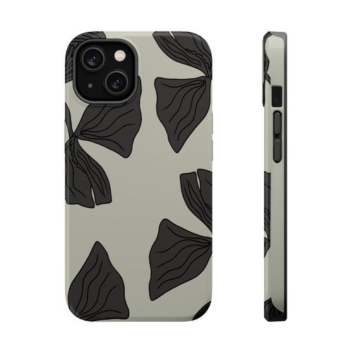 Magnetic Phone Case (Black Petals)