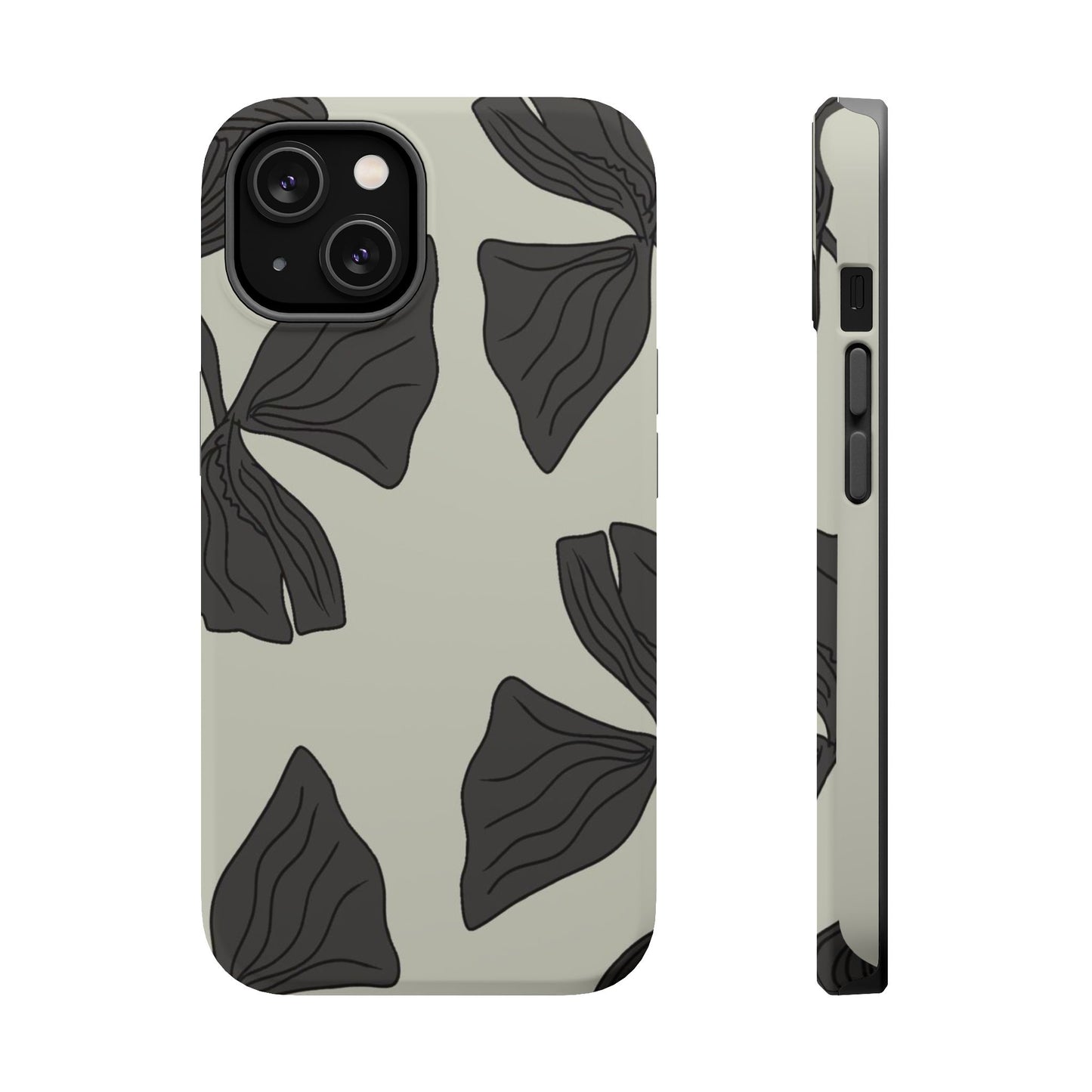 Magnetic Phone Case (Black Petals)