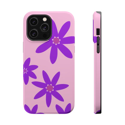 Magnetic Phone Case (Violet Flowers)