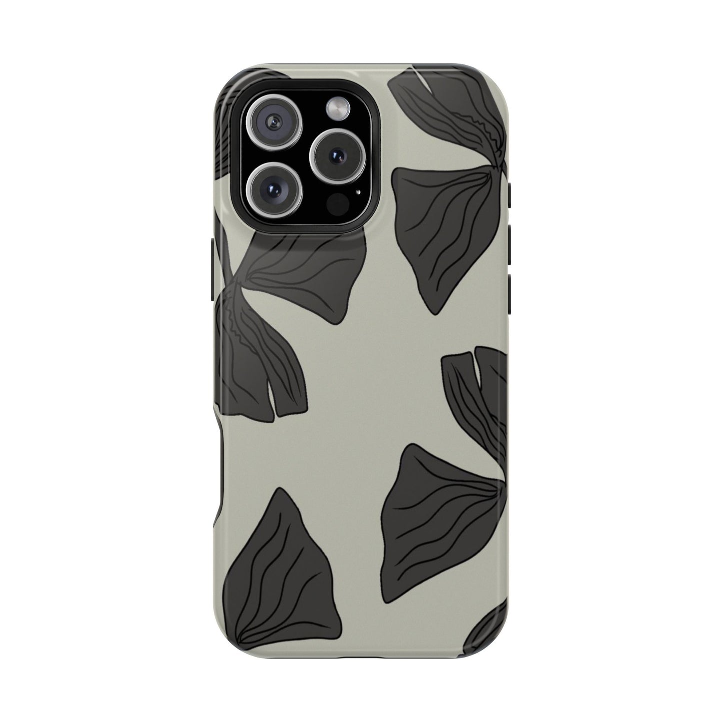 Magnetic Phone Case (Black Petals)