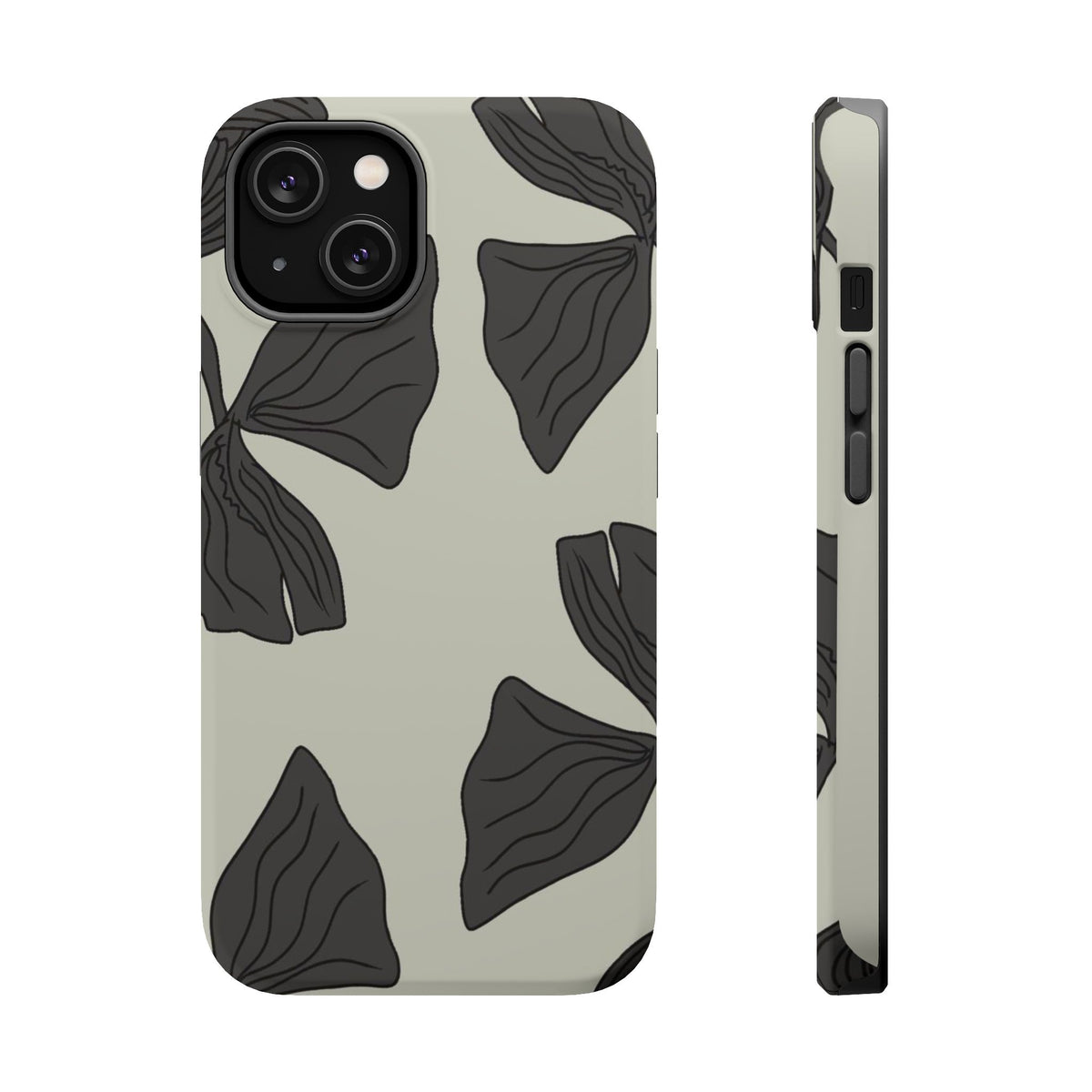 Magnetic Phone Case (Black Petals)