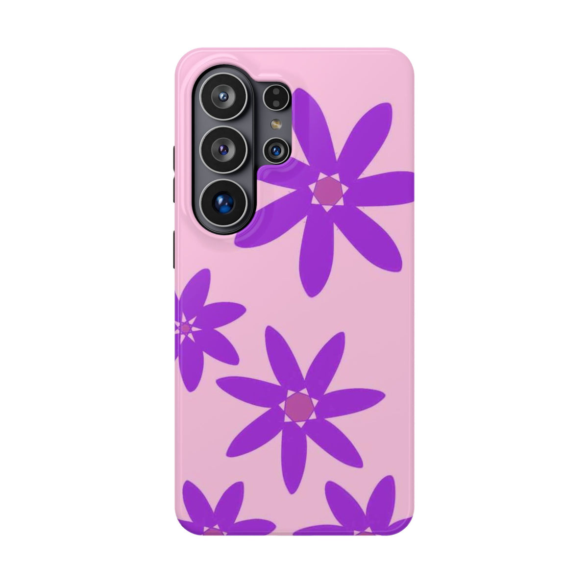 Magnetic Phone Case (Violet Flowers)