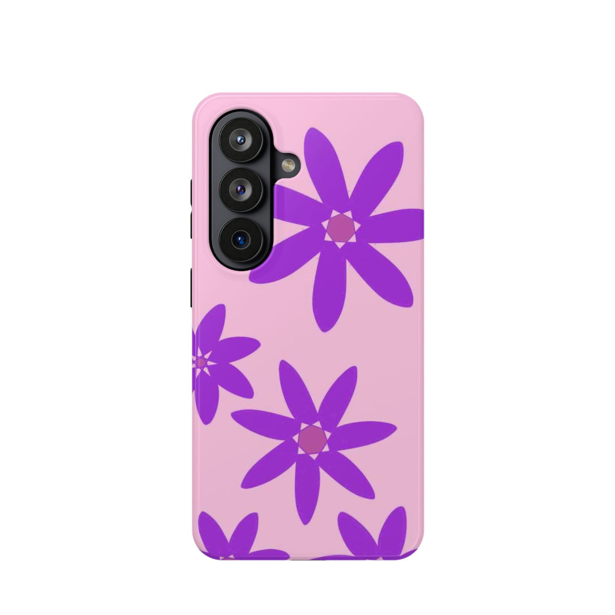Magnetic Phone Case (Violet Flowers)