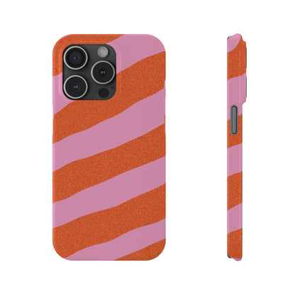 Custom Case (Orange and Pink Lines)