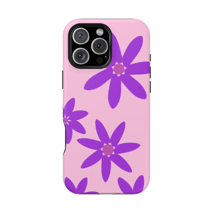 Magnetic Phone Case (Violet Flowers)