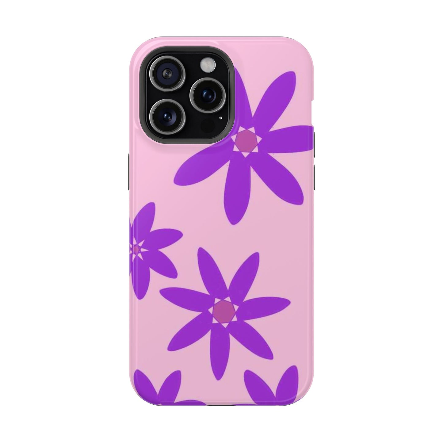 Magnetic Phone Case (Violet Flowers)