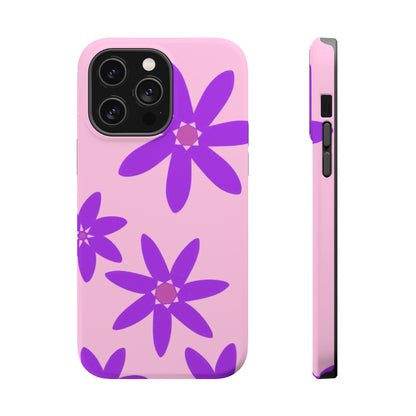 Magnetic Phone Case (Violet Flowers)