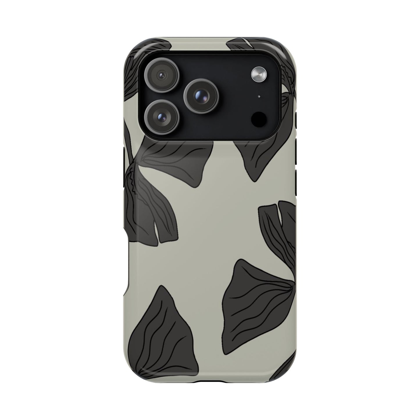 Magnetic Phone Case (Black Petals)