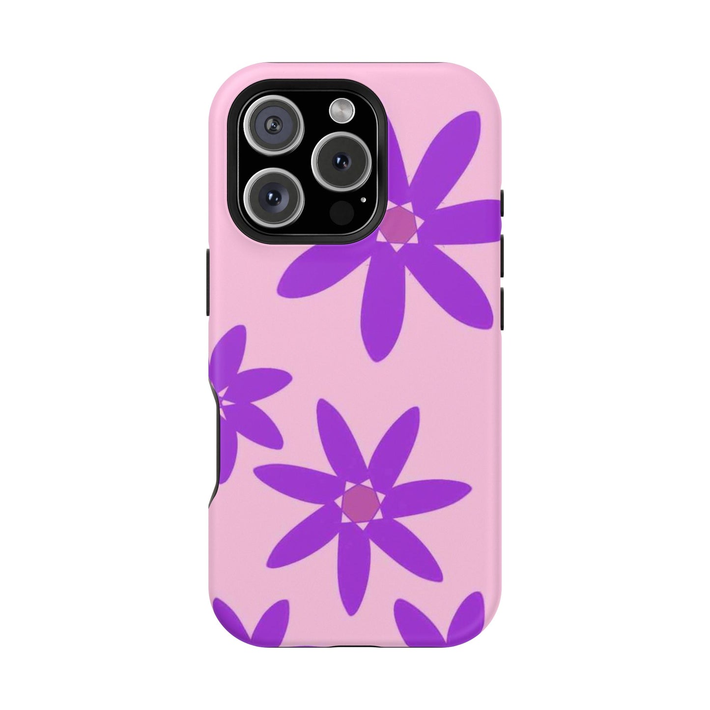 Magnetic Phone Case (Violet Flowers)