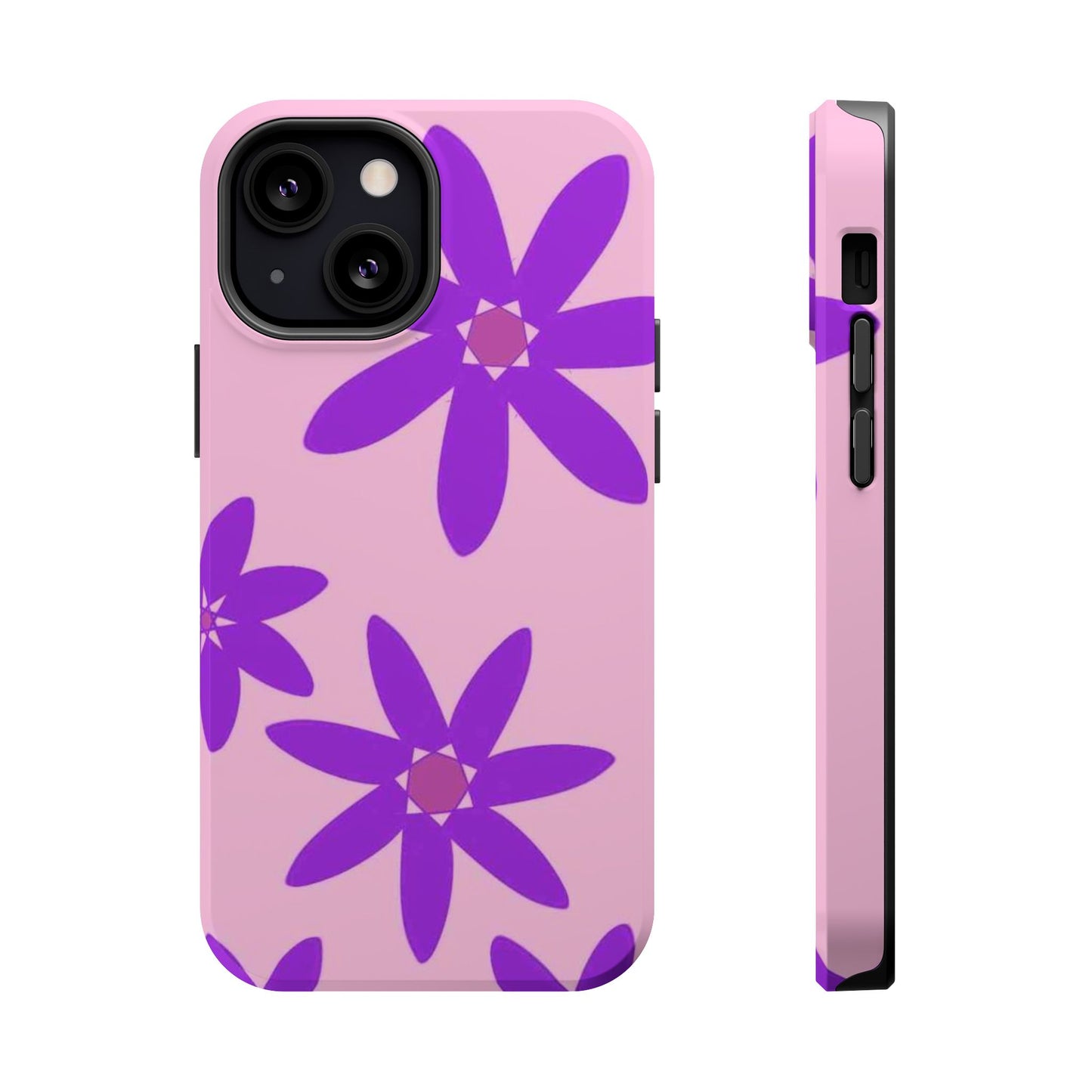 Magnetic Phone Case (Violet Flowers)