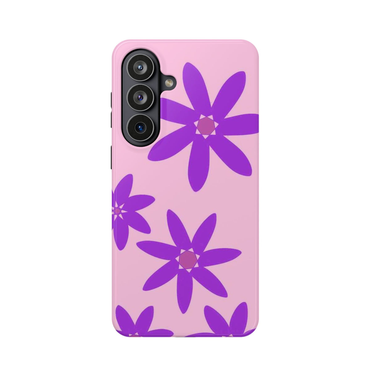 Magnetic Phone Case (Violet Flowers)