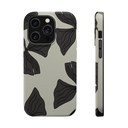 Magnetic Phone Case (Black Petals)