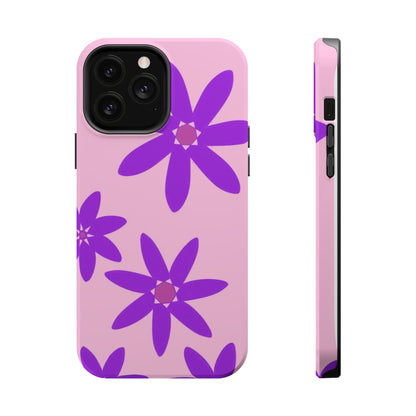 Magnetic Phone Case (Violet Flowers)