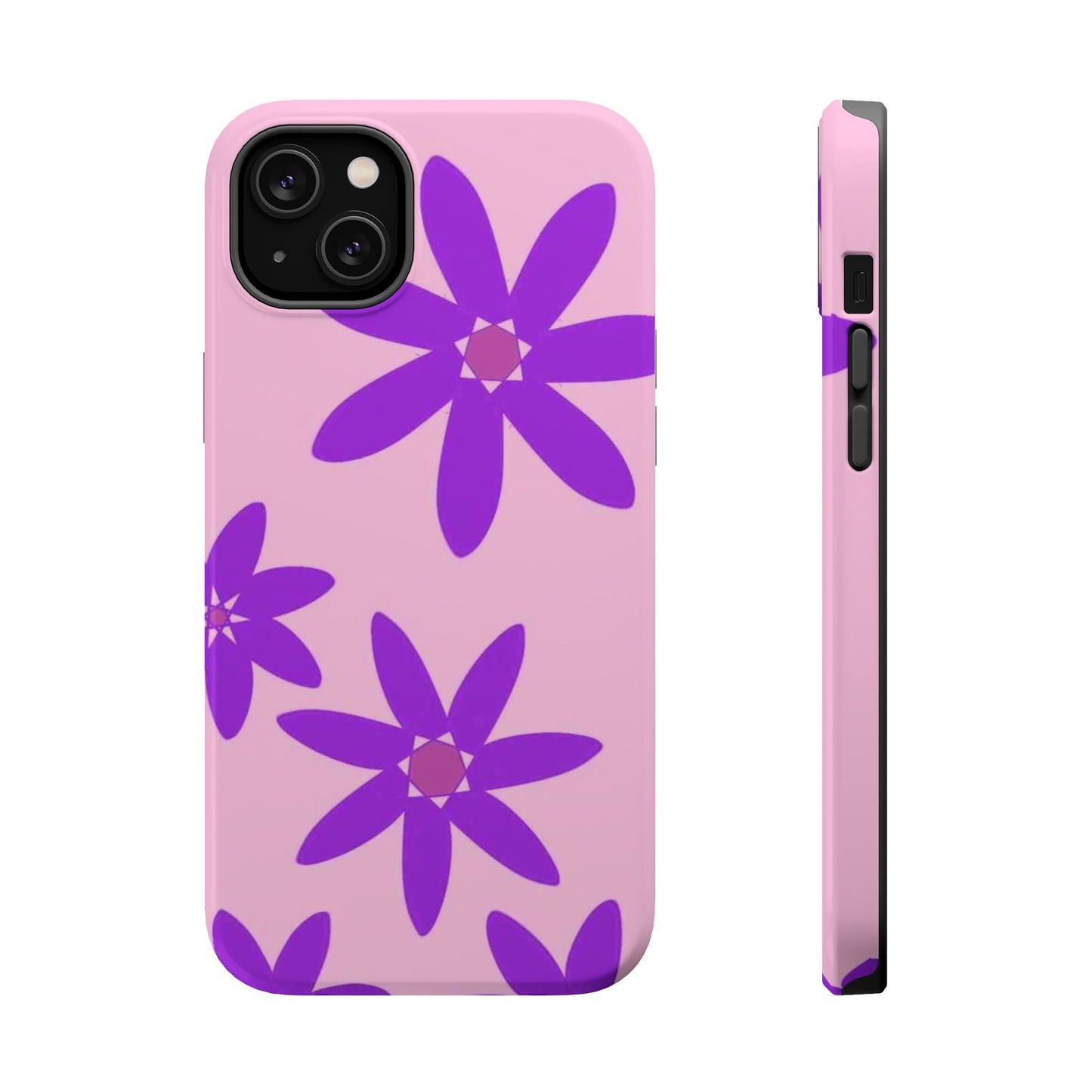 Magnetic Phone Case (Violet Flowers)